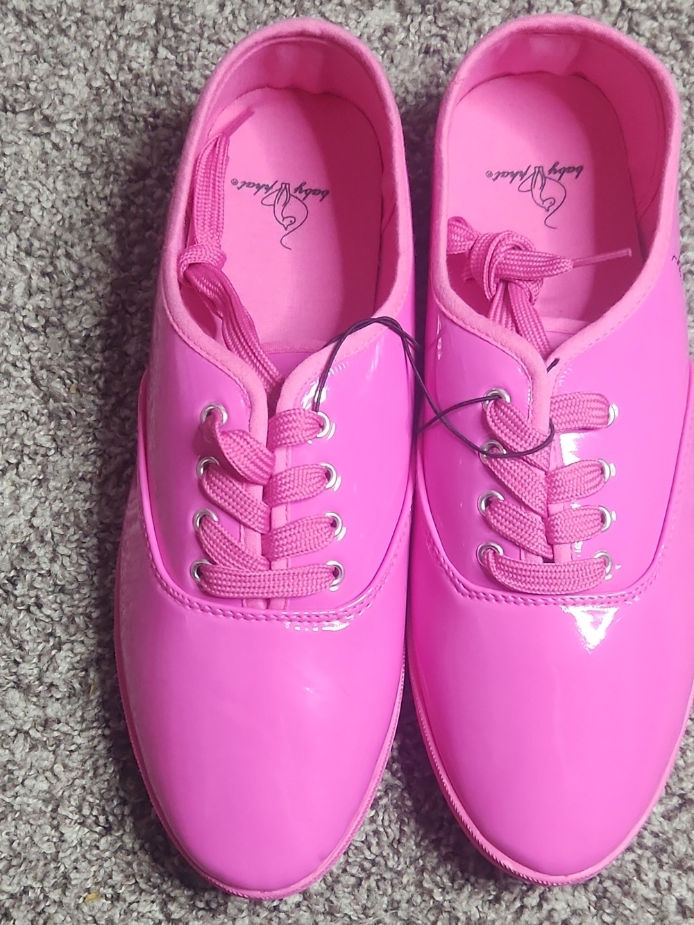 Baby Phat Bright Pink Patent Lace-Up Women's Shoes